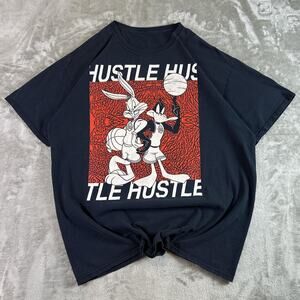 Looney Tunes Hustle Graphic T Shirt Bugs Bunny Daffy Duck Basketball XL